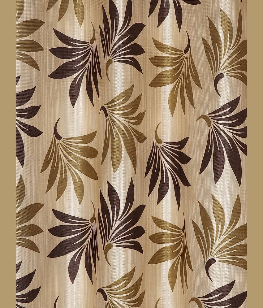 Cortina - Nature Printed Room Darkening Eyelet Curtain-9 Ft-pack of 2 view 2