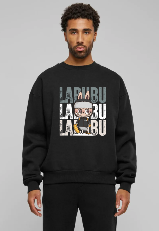 Oversized Crew Neck Sweatshirt: Labubu view 2