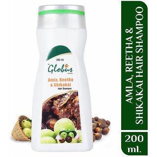 Globus Remedies Amla Reetha Shikakai Shampoo - 200 ml view 2
