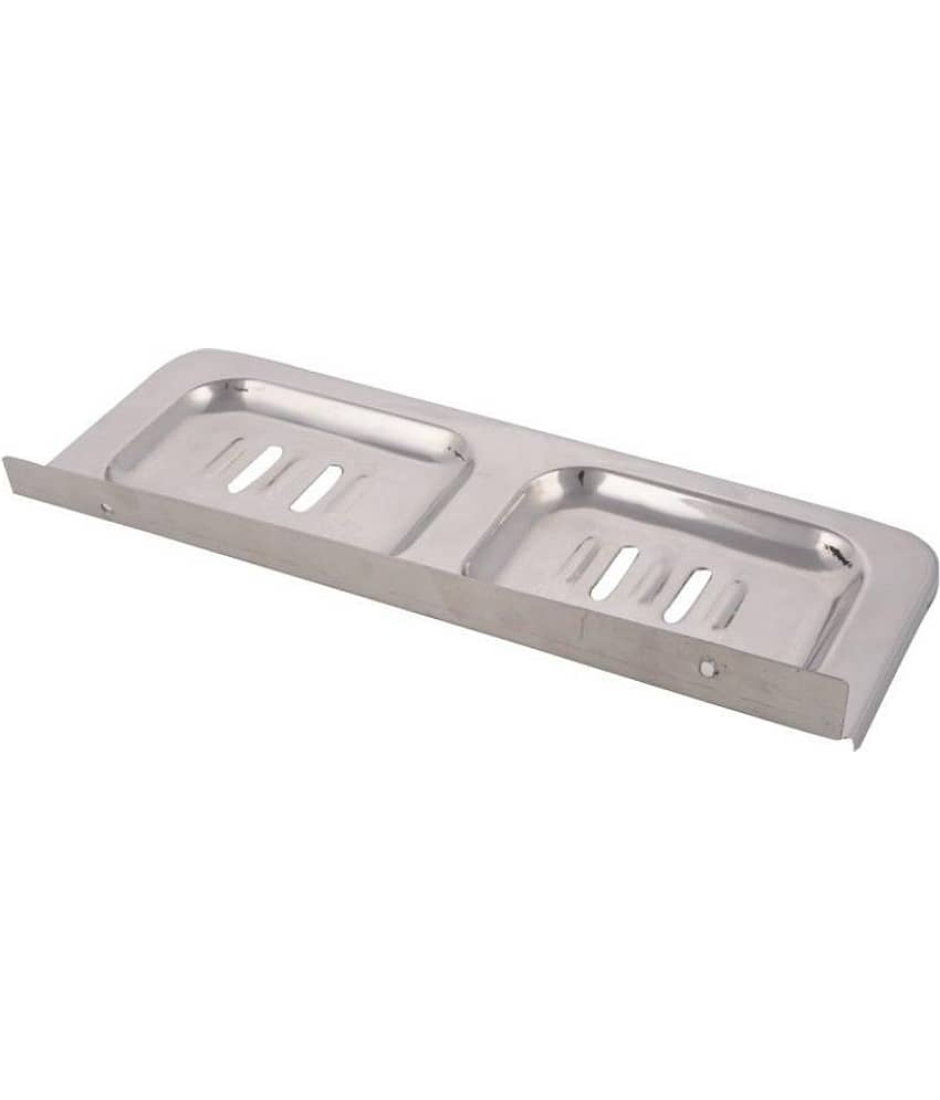 Shruti Silver Stainless Steel Soap Case 1 view 2