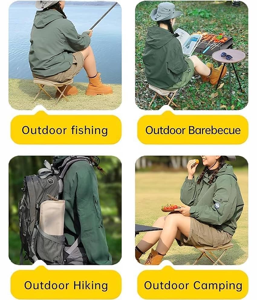 Folding Stool Camping Stool Foldable Camp Chair Collapsible Stooll Portable Chair Travel Foot Stool for Backpacking Fishing Hiking Picnic view 2