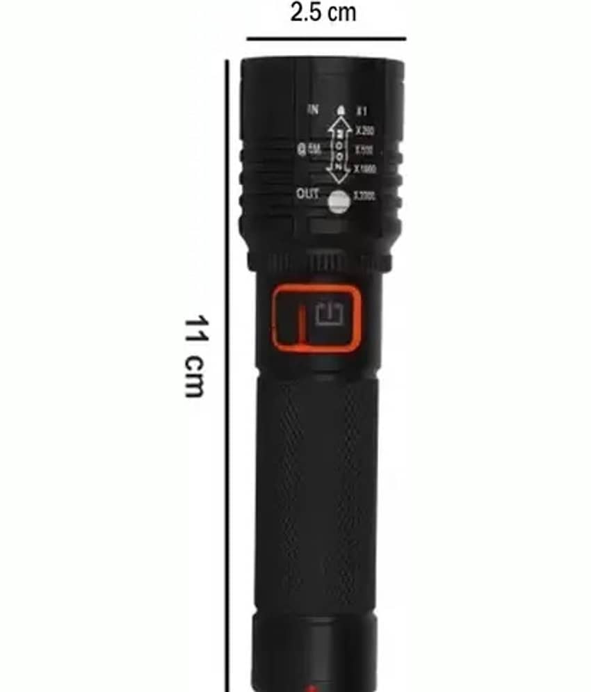 DAJUBHAI - 10W Rechargeable Flashlight Torch ( Pack of 1 ) view 2