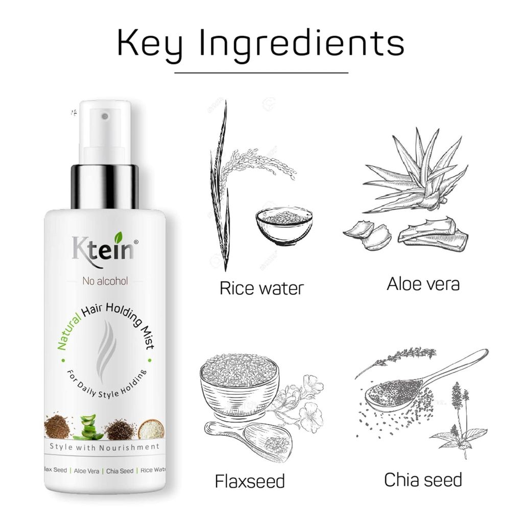 Ktein 100% Plant Based Heat Protection Shine Spray and Holding Spray Combo 100ml view 2