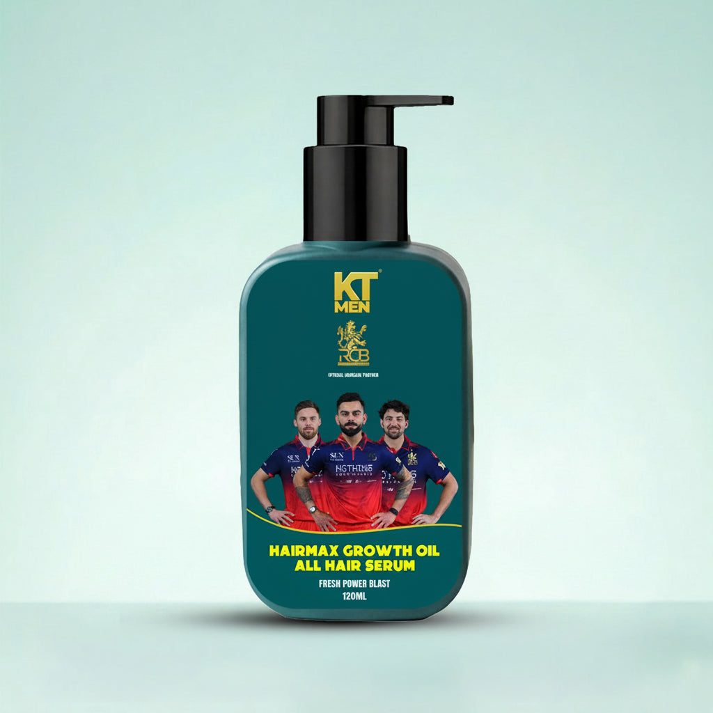 KT Men 2in1 Hair Max Growth Oil - All Hair Serum (Hair + Beard) - 120ml view 2