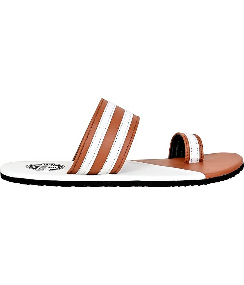 Squash - White Men's Leather Slipper view 2