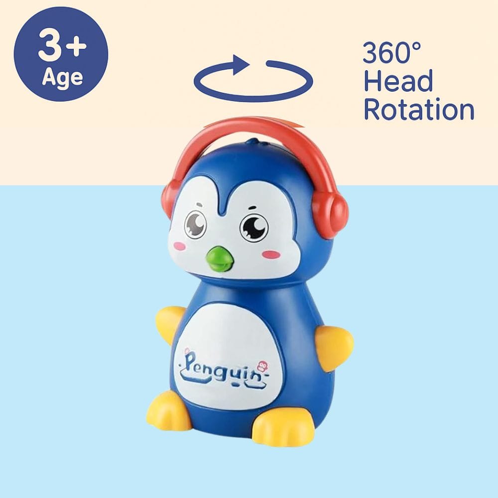 Press & Release Funny Sliding Penguin Car Fast Forward Toy – Cute Mini Inertia Wind Up Sliding Cartoon Penguin Toy for Toddlers & Kids Ages 3+ Boys and Girls (Pack of 2) Colours as per Stock view 2