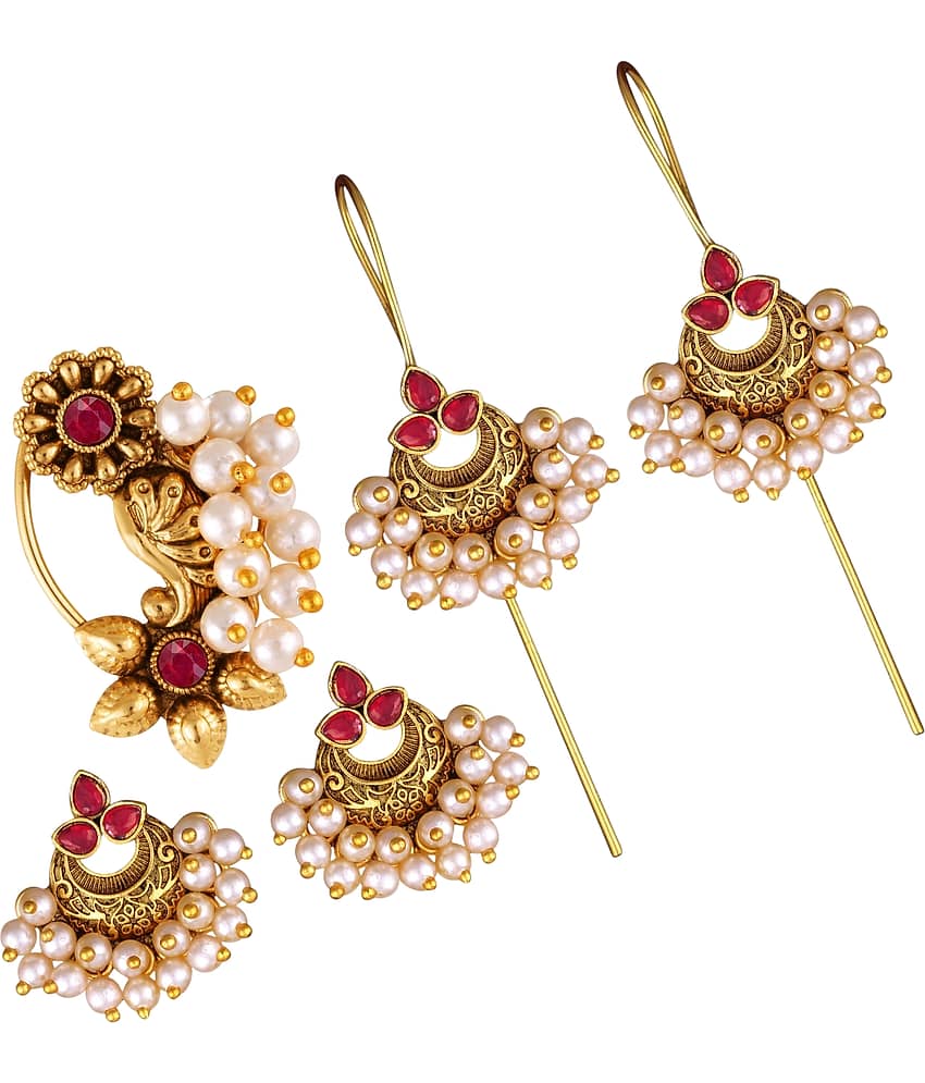 Vighnaharta Golden EarCuff Earrings ( Pack of 1 ) view 2