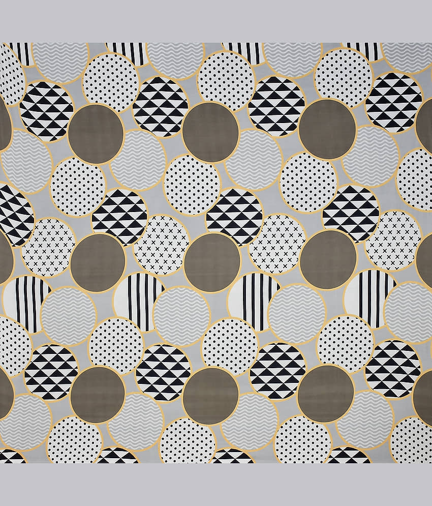 HIDECOR Microfiber Geometric Double Bedsheet with 2 Pillow Covers - Black view 2
