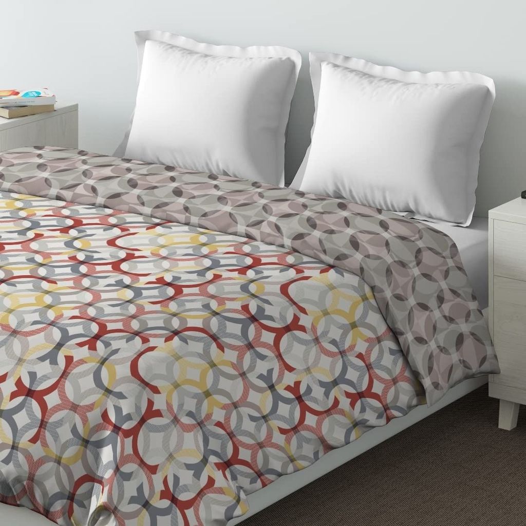 DDECOR - Esteem Collection 100% Cotton Geometric Pattern 210TC King Quilt |229 CM X 274 CM| - Grey view 2