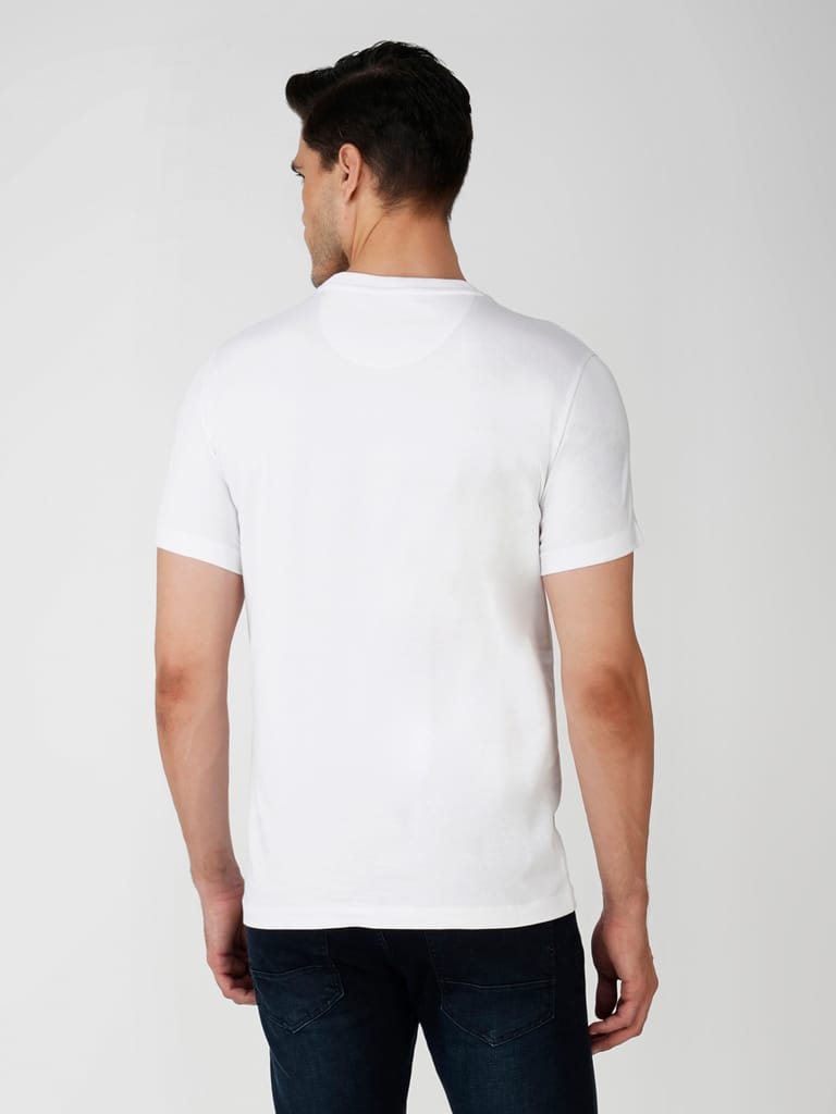 Men’s Branded Lightweight Cotton Jersey T-Shirt White view 2