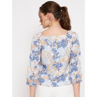 PURYS Women Multicolor Floral Basic Top view 2