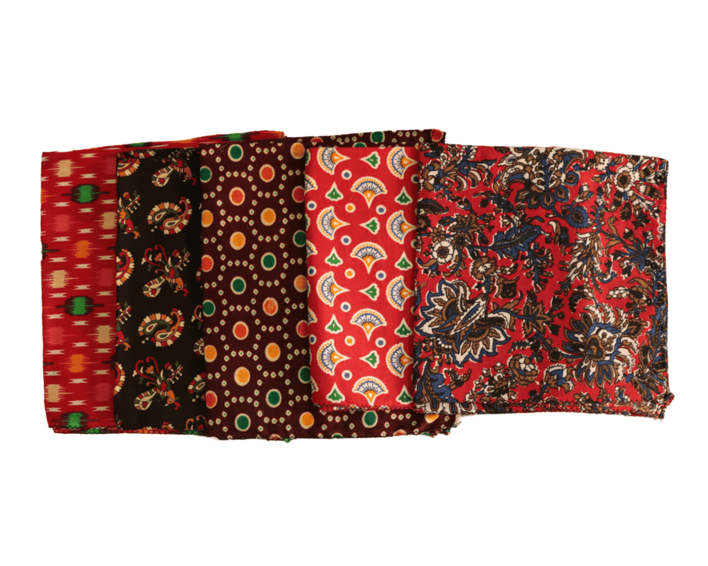 Set of 5 Handloom Cotton Fabric Swatch for Sewing, Quilting, Crafting, 100% Cotton Fabric, Ethnic Fabric, Indian Fabric, Batik Fabric, African Fabric, Ankara Fabric view 2