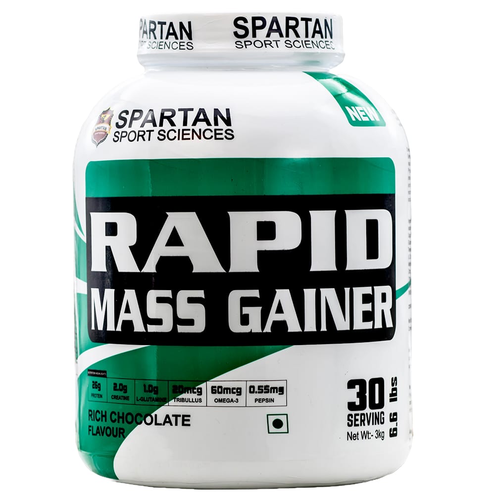 SPARTAN SPORT SCIENCES Rapid Mass Gainer | Muscle Mass & Weight Gainer Powder with Highest Protein and Carbohydrates with Added Multivitamins & Minerals for Men & Women view 2