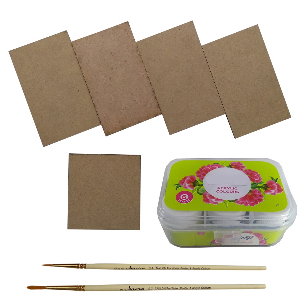 Warli Painting on MDF Pen Stand DIY Kit by Penkraft view 2