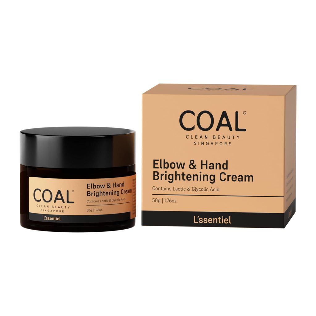 COAL Clean Beauty Elbow & Hand Brightening Cream with Lactic & Glycolic Acid | Hydrates & Nourishes Skin | Men & Women | All Skin Types | 50g view 2