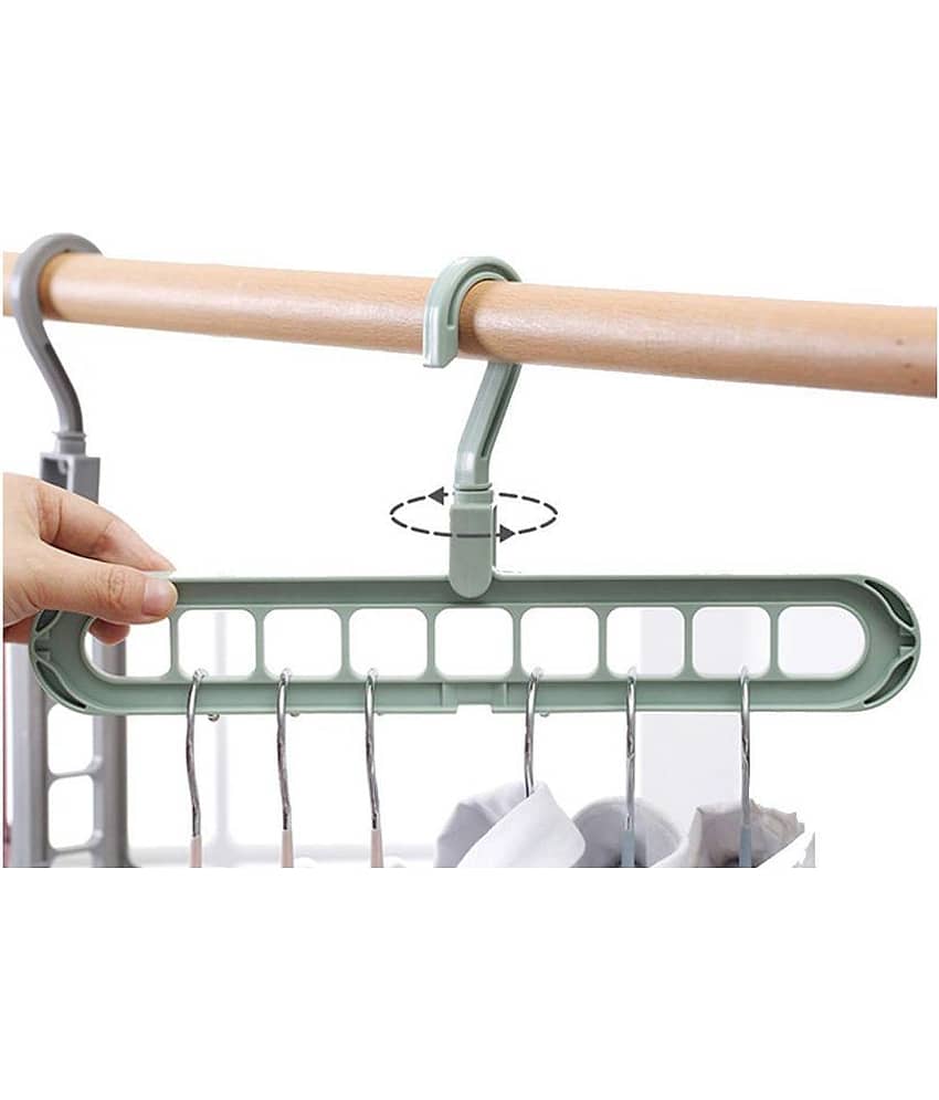 House of Quirk Multifunctional Hanger for 360 Degrees Rotatable Hook,Coat Hangers Folding Clothes Hanger view 2