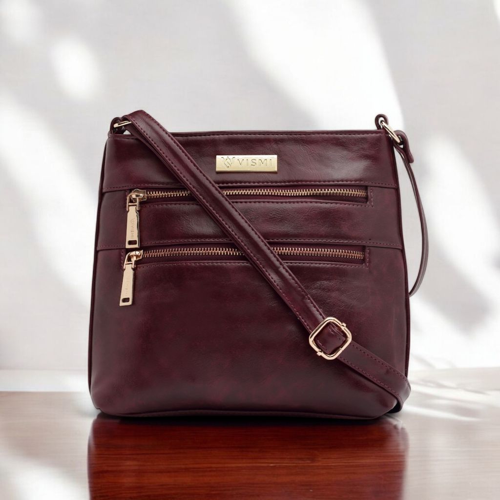 VISMIINTREND Sling Bag for Women | Crossbody Messenger Bag | Pu Leather Stylish Shoulder Bag | Water Resistant Adjustable Strap view 2