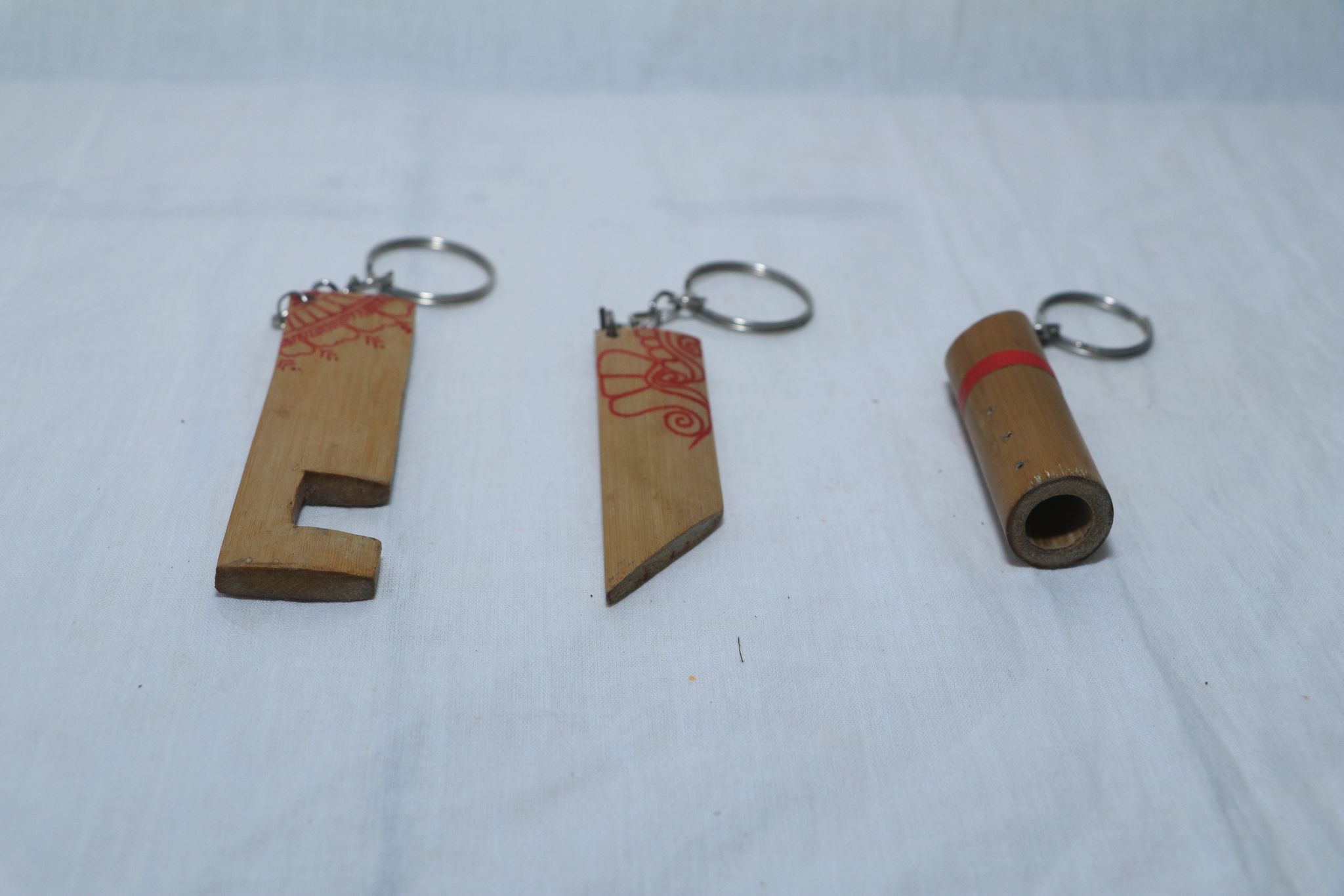 Bamboo key chain view 2