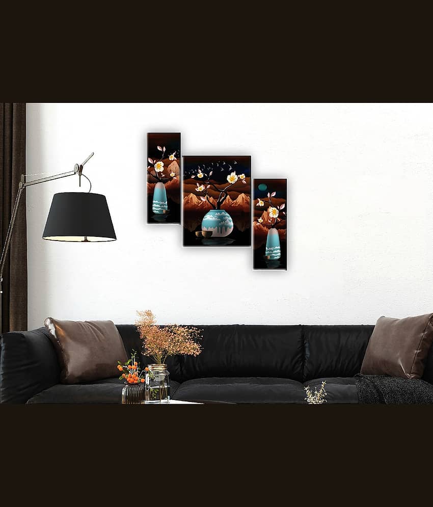 SNDArt - Flower Pots Wall Painting For Living Room Gift Items 12 x 18 inch view 2