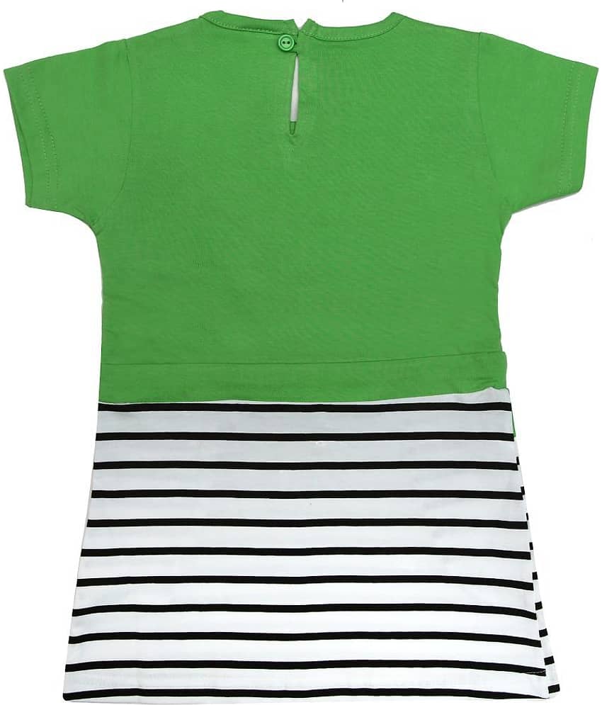 Zadmus 100% Cotton A-line For Girls ( Pack of 1 , Green ) view 2
