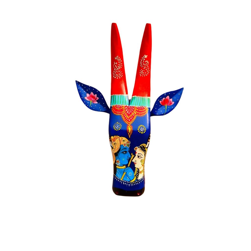 WALL DECORE COW HEAD WOODEN PEACE view 2