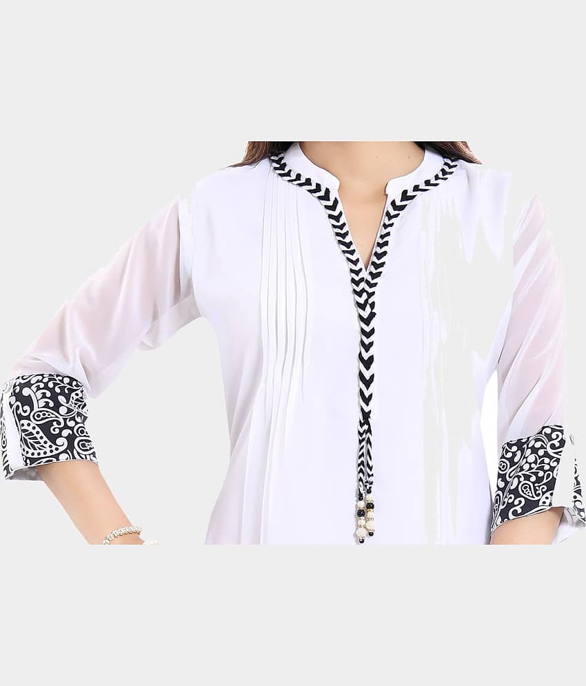 Meher Impex Women's Georgette Tunic ( Yellow ) view 2