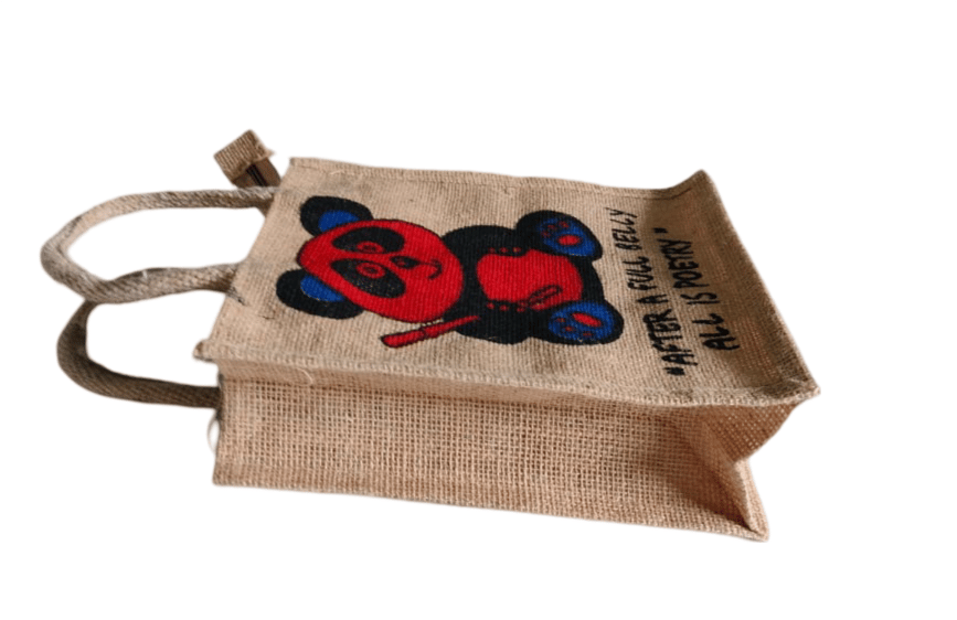 Cute cartoon panda printed lunch bag view 2