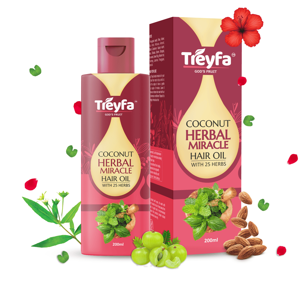 Treyfa Coconut Herbal Miracle hair oil for complete hair care essentials