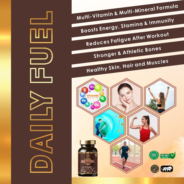 DAILY FUEL(Multivitamin withVitamin C & other nutrients for Overall Health, Strong Muscles & Immunity Plant Based Multivitamin for Men & Women -Vitamins & Minerals made with Ingredients ) view 2