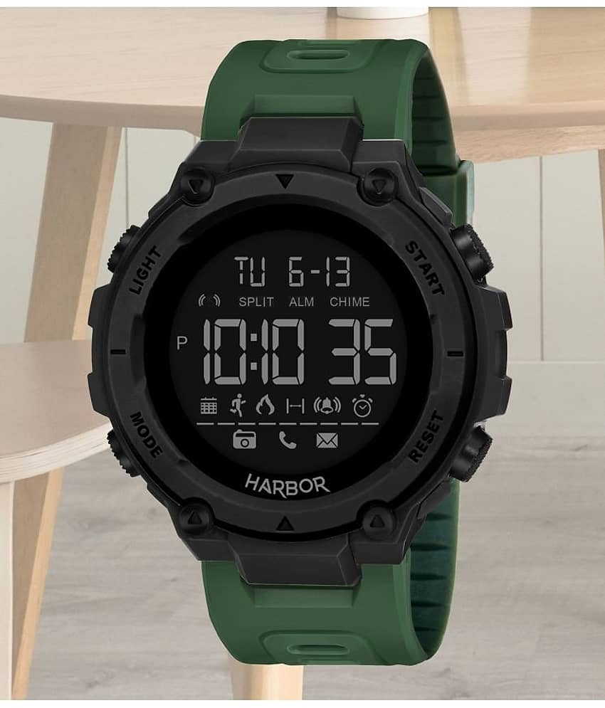 Harbor Green Silicon Digital Men's Watch