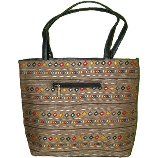 Handcrafted Ethnic Fabric Tote Bag view 2