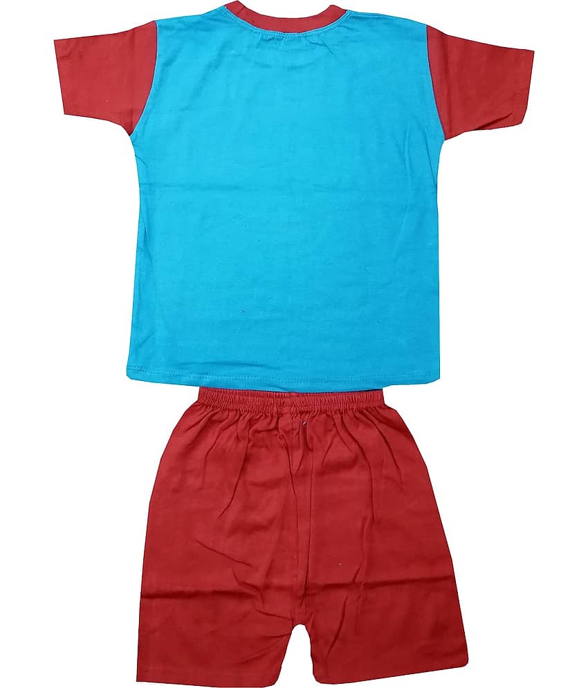 Baby Boys Casual T-shirt Shorts (Blue) view 2