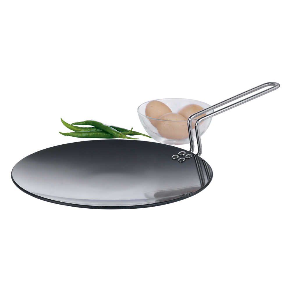 Premier Trendy Black Hard Anodized Concave Tawa - 25 cm view 2