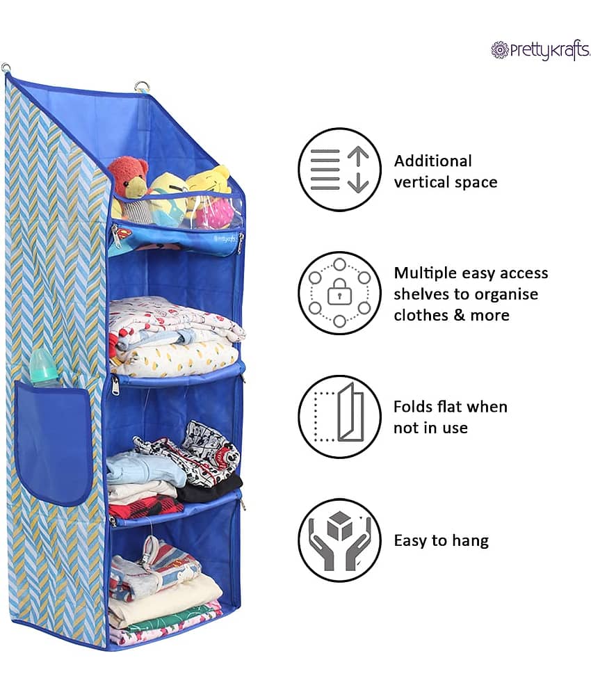Scooby Doo Fun Rack, Folding Wall Hanging Shelves, Blue Yellow view 2