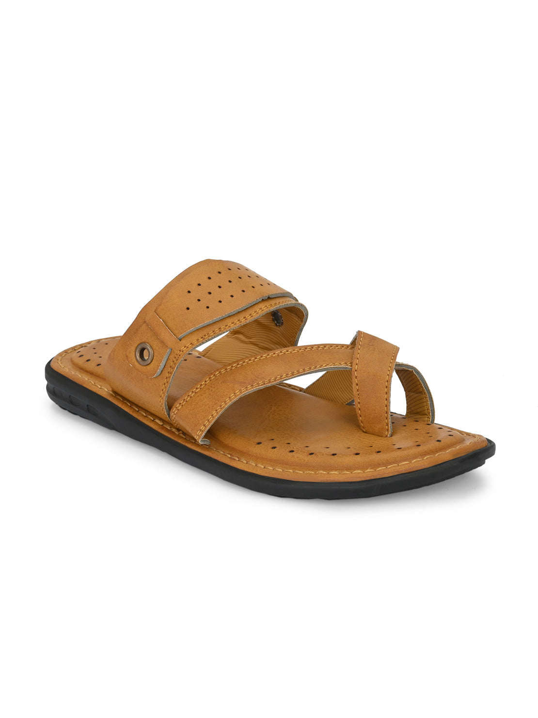 Hirolas® Men's Tan Comfortable Office Slippers (HROMSL07TAN) view 2