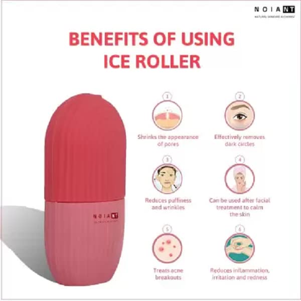 Elecsera 101 Beauty Ice Roller for Face & Eye Reusable Face Rollers Facial Roller silicone Massager (Blue) view 2