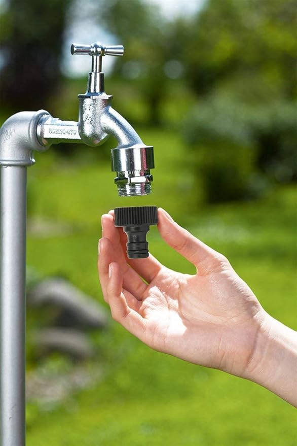 Divine Tree 3/4 inch Tap Connector for Threaded Tap Pipe Adaptor Garden Water Hose Quick Connector for Garden Pipe Fitting Pack 2 view 2