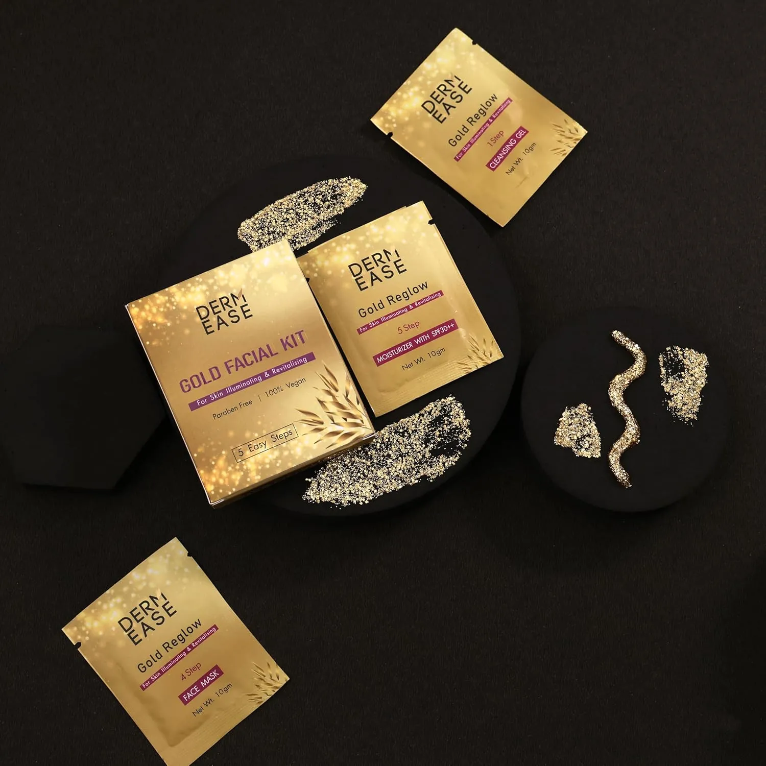 Dermease Gold Facial Kit for Instant Glow & Radiant Skin view 2
