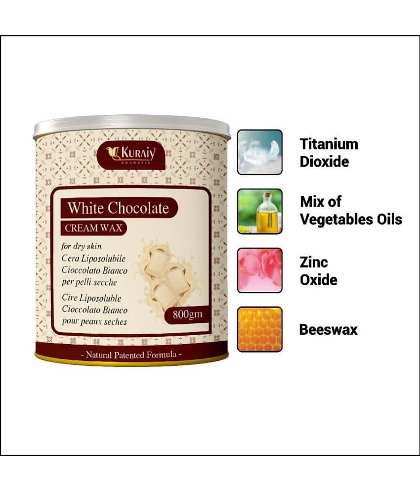 KURAIY White Chocolate And Banana Wax for Smooth Hair Removal - 800gm extracts (Pack of 2) view 2