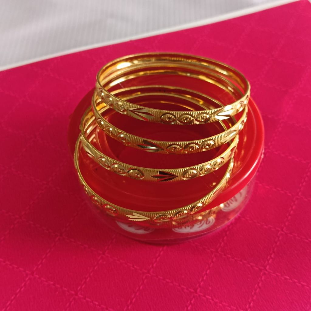 Gold Plated Bangle Set of 4 view 2