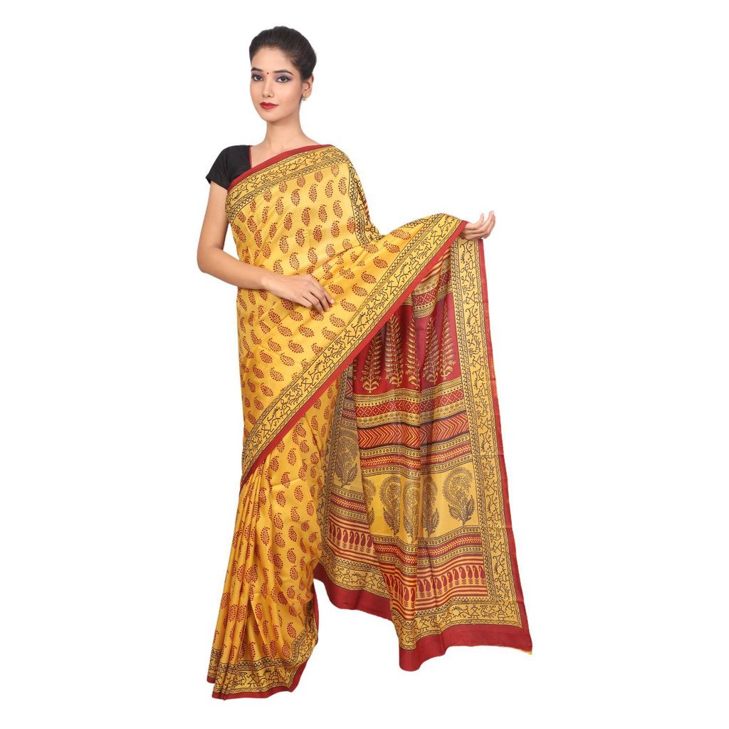 HANDLOOM MULBERRY SILK SAREE WITH BLOUSE (SKU - 3I0107030422 SAREE- 210) view 2