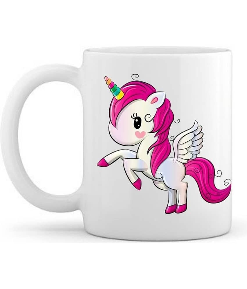 thriftkart Unicorn Print Ceramic Coffee Mug 1 Pcs 350 mL view 2