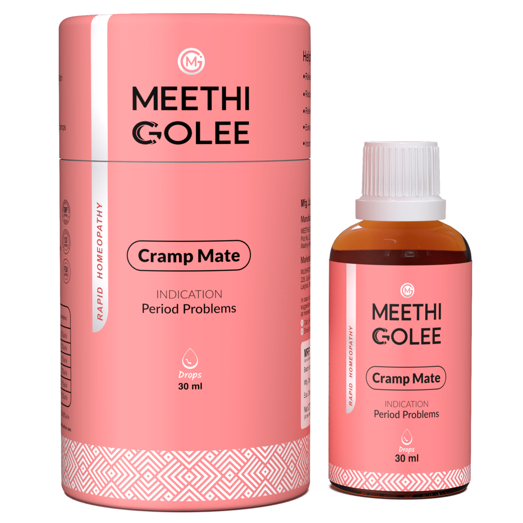 Crampmate Homeopathic Oral Drops for Hormonal Balance, PCOS & PCOD Support – Period Pain Relief, Menstrual Cramp Comfort, PMS Mood Support, Bloating Relief – Women’s Health Care Formula – 30ml