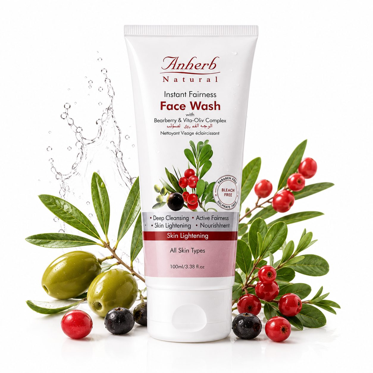 Anherb Natural Face Wash - Instant Fairness - 100ml
