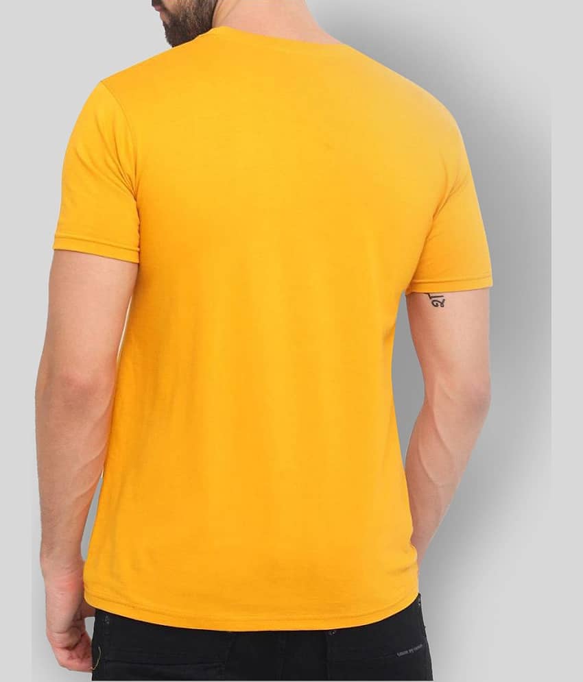 SKYRISE Pack of 1 Cotton Slim Fit Men's T-Shirt ( Yellow ) view 2