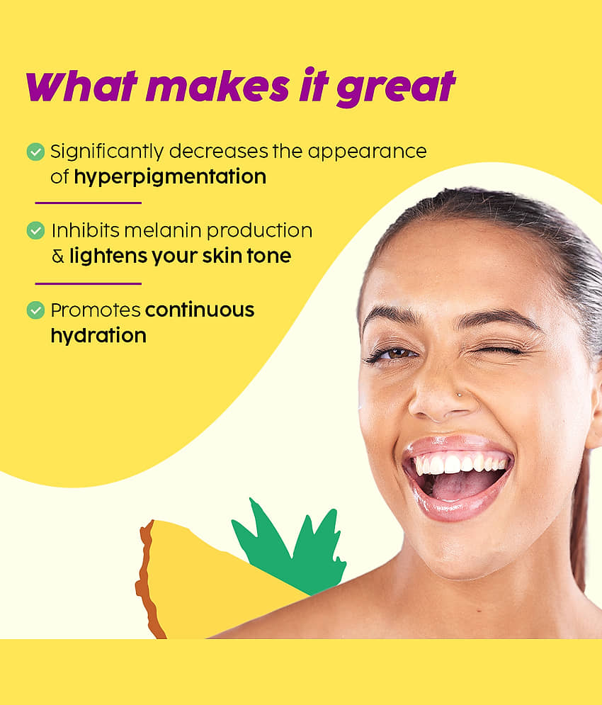 Plix Pineapple Pigmentation Skincare Regime Face Serum and Moisturizer Combo Pack of 2(30ml + 50g) view 2