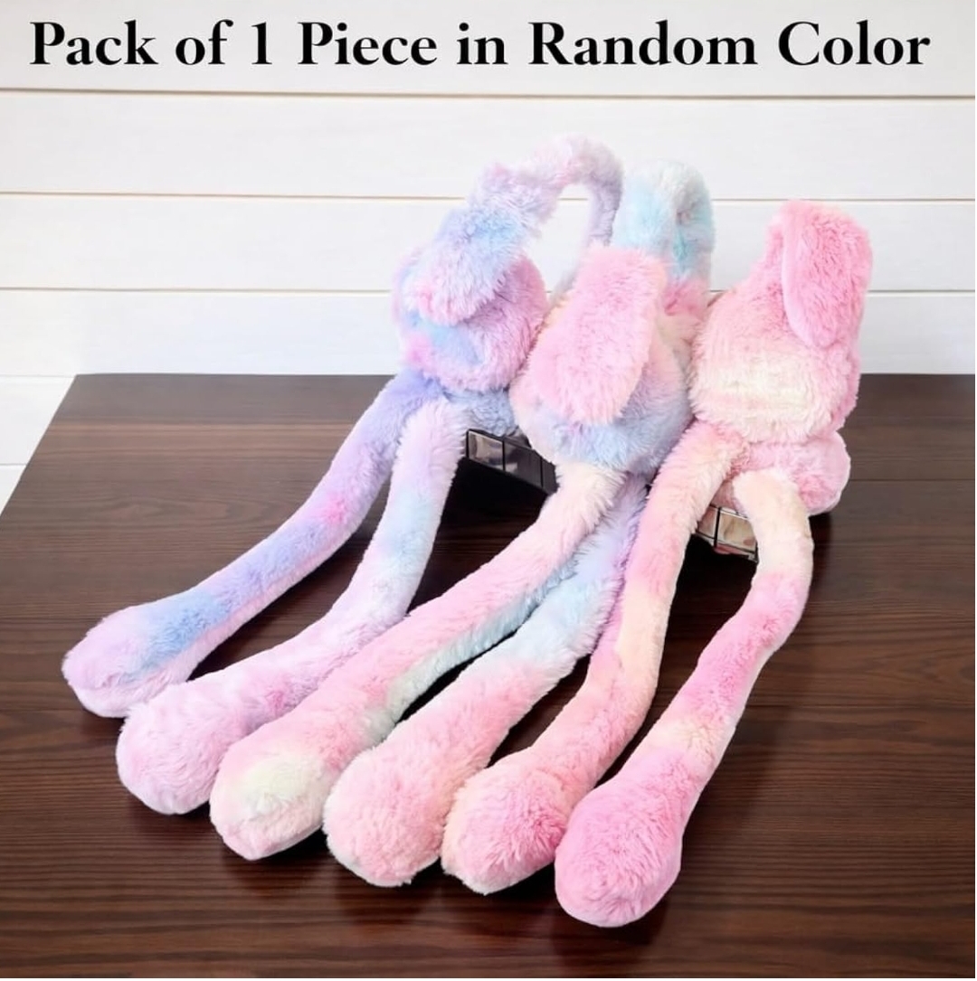 Soft Plush Earmuffs with Long Ties | Cute & Lightweight Fashion Ear Accessory for Girls | Random Color by SHREE SADGURU MARKET view 2