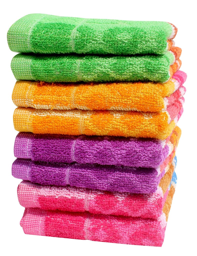 Mandhania Dailyuse Soft Cotton Hand Towels, 35x53 cm Pack of 8 (SHT802) view 2