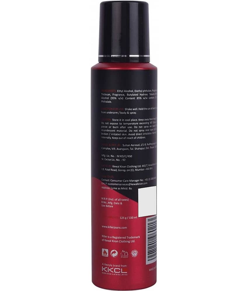 Killer Storm No Gas Body Spray Deodorant Deodorant Spray for Men 150 ml ( Pack of 1 ) view 2