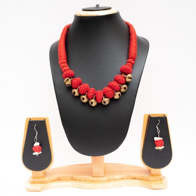 Handcrafted Necklace With Earing view 2